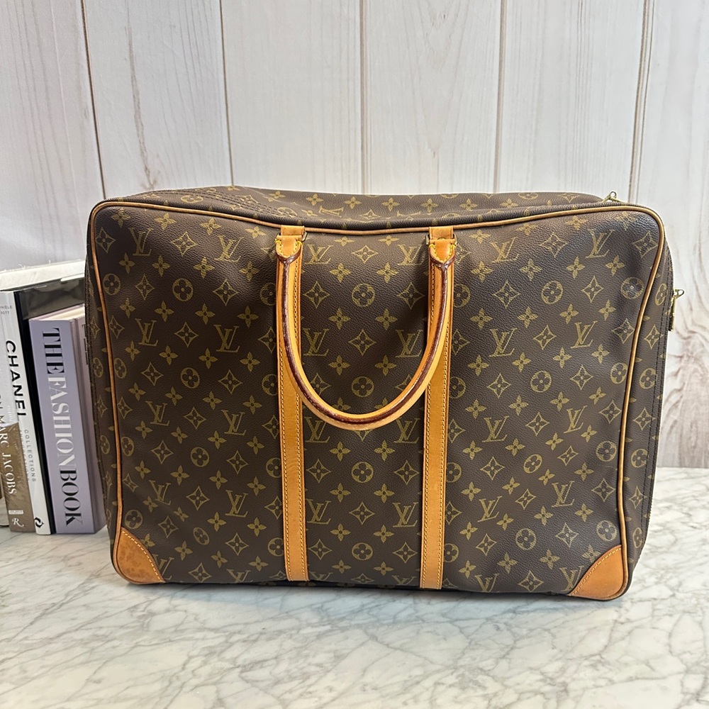Louis Vuitton Brown and Tan Monogram Travel Bag